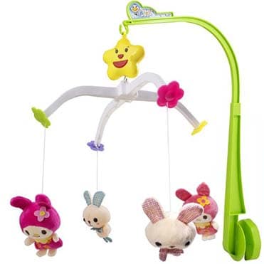 نمایش تصویر آویز تخت موزیکال کودک مدل Rabbit Sweet Cuddles کادو برای نوزاد پسر گل بچین