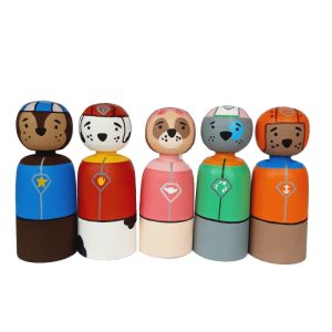 اسباب بازی چوبی مدل سگ های نگهبان مجموعه 5 عددی