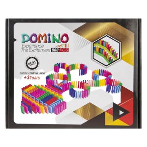 بازی فکری ساختنی دومینو 500 قطعه تک‌نفره مناسب بالای 3 سال با درجه سختی آسان، تقویت هوش و تمرکز، کنترل اعصاب و مهارت‌افزایی، شامل 2 عدد پل چیدمان